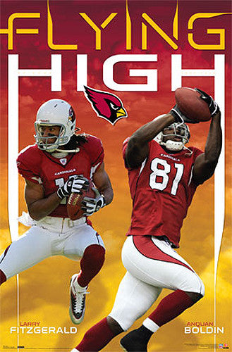 Arizona Cardinals "Flying High" (Larry Fitzgerald, Anquan Boldin) Poster - Costacos 2007