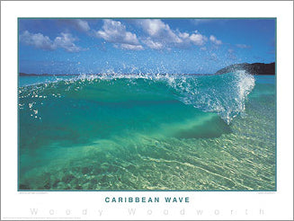 Surfing "Caribbean Wave" Ocean Wave Classic Poster Print - Creation Captured