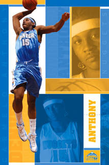 Carmelo Anthony "Superstar" Denver Nuggets NBA Action Poster - Costacos 2005