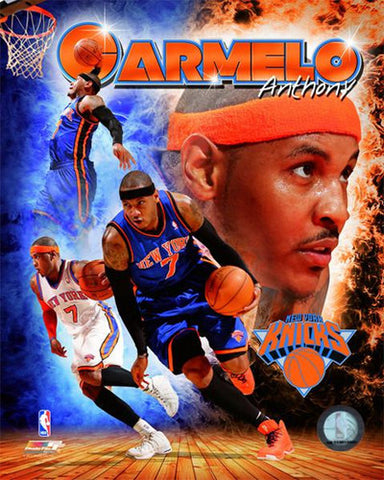 Carmelo Anthony "Inferno" New York Knicks Premium Poster Print - Photofile 16x20