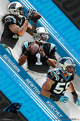 Carolina Panthers "Super Trio" Poster (Benjamin, Newton, Kuechly) - Trends International 2015