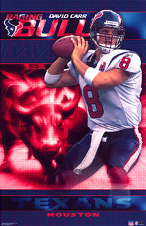 David Carr "Raging Bull" Houston Texans Poster - Starline 2002