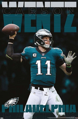 Carson Wentz "Field General" Philadelphia Eagles NFL Action Wall Poster - Trends International