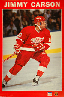 Jimmy Carson "Action" Detroit Red Wings NHL Hockey Poster - Starline 1990
