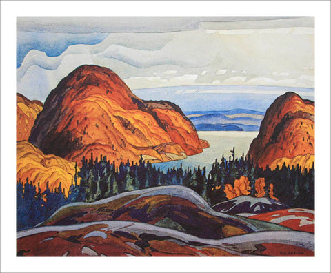 North Shore Lake Superior Canadian Wilderness Art (1928) by A.J. Casson Group of Seven Poster Print