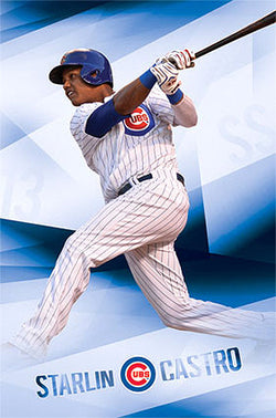 Starlin Castro "Sensation" Chicago Cubs MLB Action Wall Poster - Costacos 2014