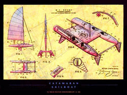 Catamaran Sailboat - Patent Poster Co. 2000