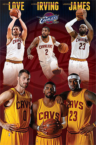 Cleveland Cavaliers "Super Trio" Poster (LeBron James, Kevin Love, Kyrie Irving) - Costacos 2015