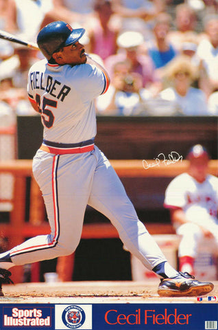 Cecil Fielder "Signature" Detroit Tigers MLB Action Poster - Marketcom/SI 1990