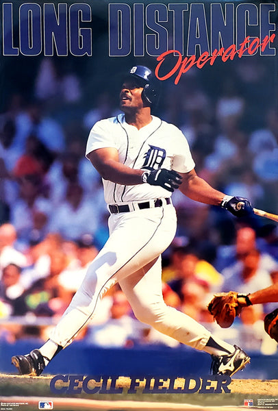Cecil Fielder "Long Distance Operator" Detroit Tigers MLB Action Poster - Costacos 1990