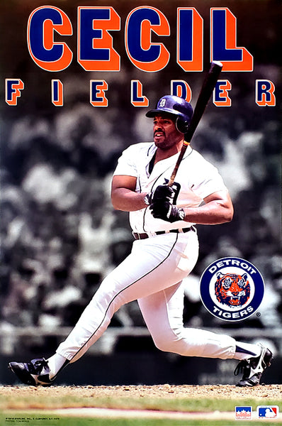 Cecil Fielder "Slugger"Detroit Tigers MLB Action Poster - Starline 1991