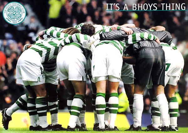 Glasgow Celtic FC "Bhoys Thing" Football Soccer Huddle Poster - U.K. Inc.
