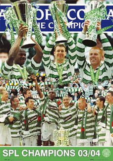 Glasgow Celtic "Champions 2004" SPL Soccer Poster - GB Posters