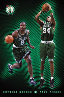 Boston Celtics "Dynamic Duo" (Paul Pierce, Antoine Walker) Poster - Costacos 2002