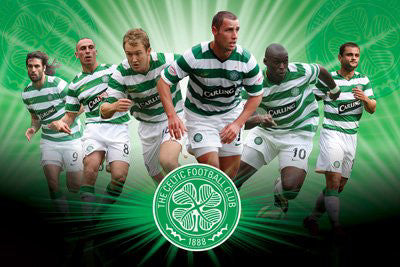 Glasgow Celtic FC "Super Six 2009/10" Soccer Poster - Pyramid Posters