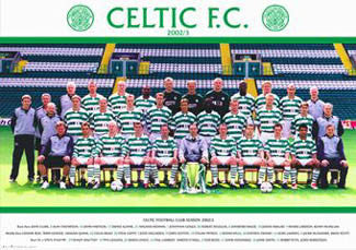 Glasgow Celtic Official Team Poster 2002/03 - GB Posters