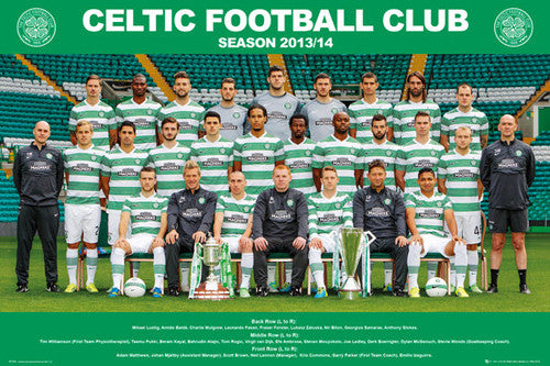 Glasgow Celtic FC 2013/14 Official Team Portrait Poster - GB Eye (UK)