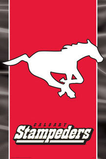 CFL Calgary Stampeders Official Team Logo Poster - Aquarius