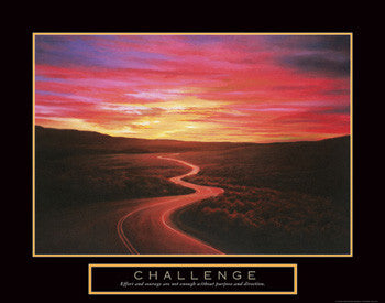 Winding Road "Challenge" Motivational Poster - Front Line