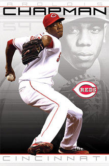 Aroldis Chapman "Flamethrower" Cincinnati Reds Poster - Costacos 2011