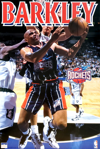 Charles Barkley "Inside Game" Houston Rockets NBA Action Poster - Starline 1997