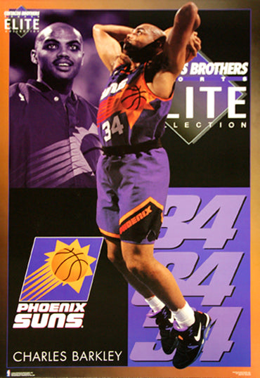 Charles Barkley "Elite" Phoenix Suns NBA Basketball Action Poster - Costacos Brothers 1994
