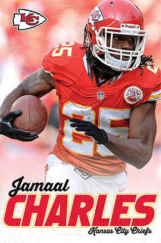 Jamaal Charles "Superstar" Kansas City Chiefs NFL Action Poster - Costacos 2013