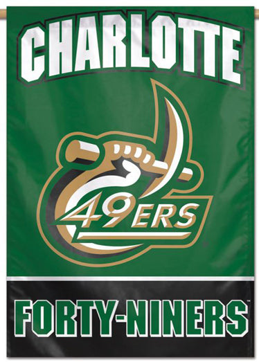 Charlotte Forty-Niners Official NCAA Team Logo Style NCAA Premium 28x40 Wall Banner - Wincraft Inc.