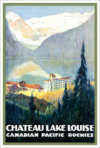 Chateau Lake Louise Canadian Pacific Railway (c.1938) Travel Poster Reprint - Eurographics