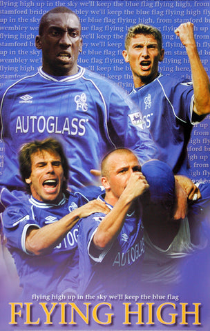 Chelsea F.C. "Flying High" Poster (Hasselbaink, Zola, Poyet) - UK Posters 2001