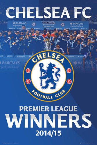 Chelsea Premier League Winners 2014/15 Official Commemorative Poste – Sports Warehouse