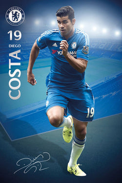 Diego Costa "Signature Series" Chelsea FC Official EPL Soccer Football Poster - GB Eye 2015/16