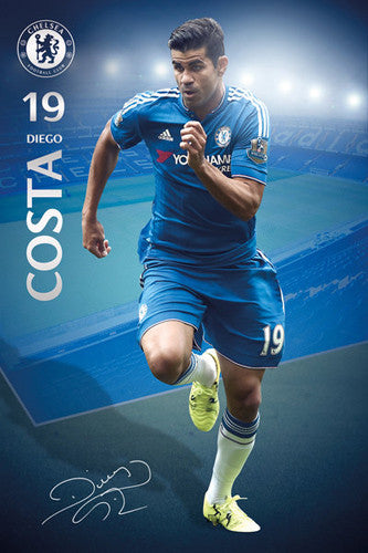 Diego Costa "Signature Series" Chelsea FC Official EPL Soccer Football Poster - GB Eye 2015/16