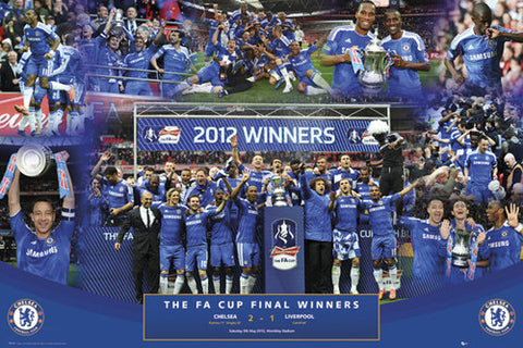 Chelsea FC FA Cup Final Winners 2012 Commemorative Poster