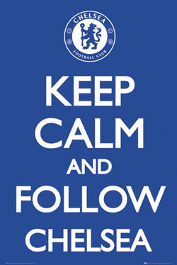 Chelsea FC "Keep Calm and Follow Chelsea" Official EPL Poster - GB Eye (UK)