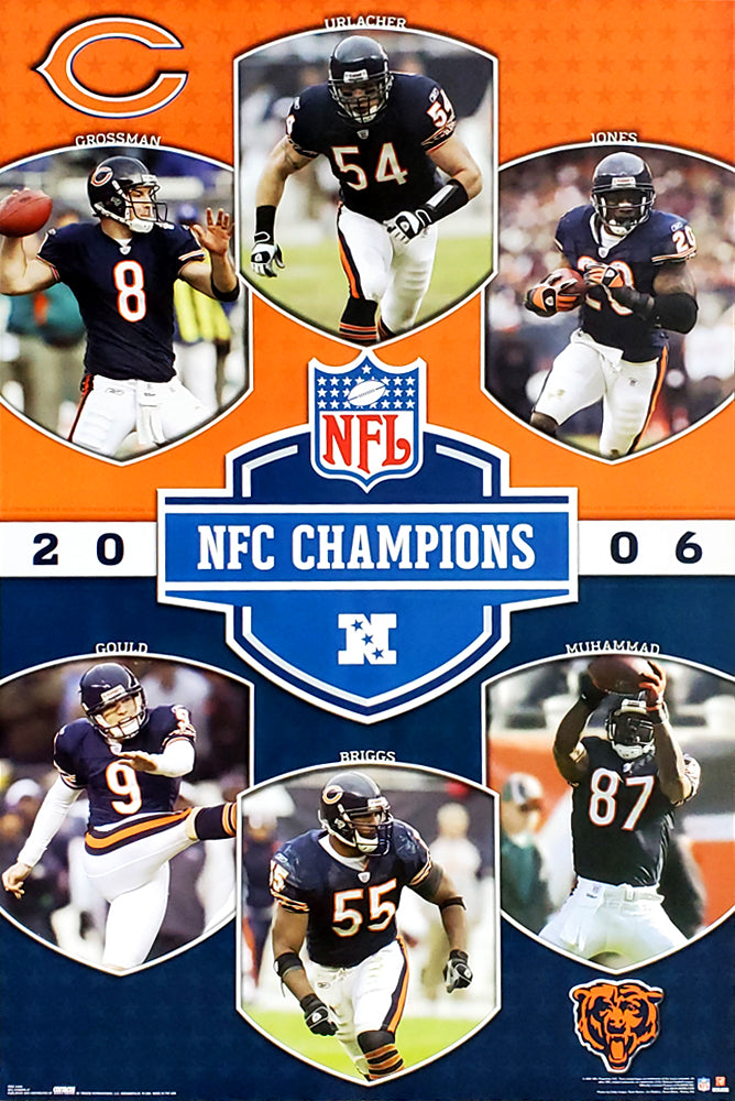 Chicago Bears "All-Time Greats" (11 Legends) Premium Poster Print - Ph ...