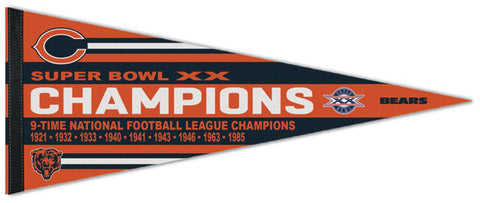Chicago Bears 9-Time NFL Champions Premium Felt Collector's Pennant - Wincraft Inc.