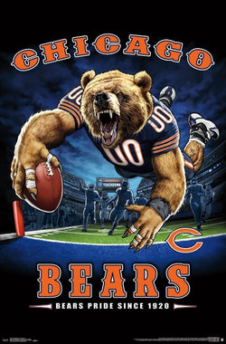 Chicago Bears "Bears Pride Since 1920" NFL Theme Art Poster - Liquid Blue/Trends Int'l.