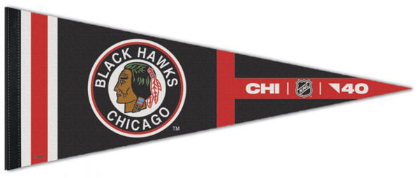 Chicago Blackhawks "CHI '40" NHL Hockey Reverse-Retro-Style Premium Felt Collector's Pennant - Wincraft