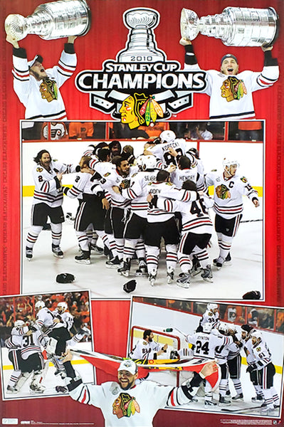 Chicago Blackhawks Stanley Cup 2010 CELEBRATION Commemorative Poster - Costacos