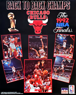Chicago Bulls Back to Back NBA Champs (1992 NBA Champions) 16x20 Poster - Starline Inc.