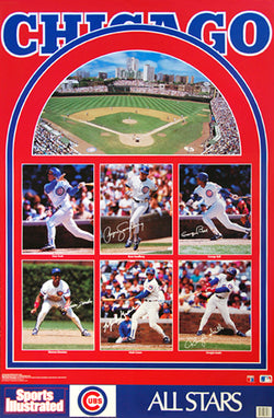 Chicago Cubs "All-Stars" Team Collage Poster - Marketcom/Sports Illustrated 1991