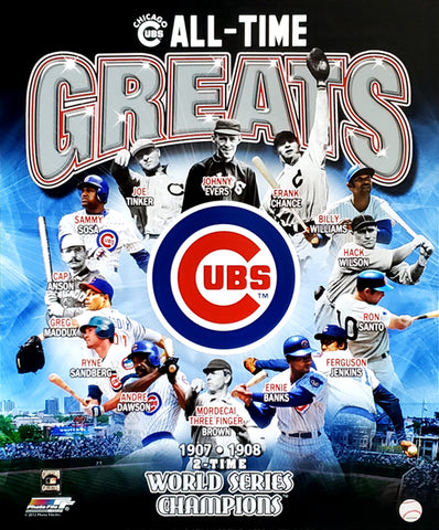 Chicago Cubs "All-Time Greats" (14 Legends) Premium Poster Print - Photofile Inc.