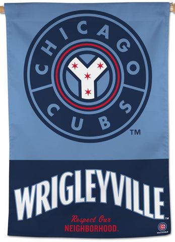 Chicago Cubs "Wrigleyville" Official MLB City Connect Premium 28x40 Wall Banner - Wincraft Inc.