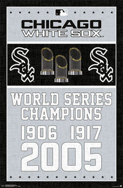 Chicago White Sox 3-Time World Series Champions Commemorative Poster - Trends International