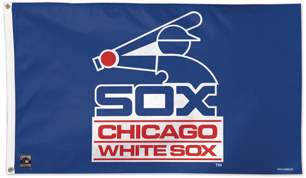 Chicago White Sox "Batter-Up" Style (1976-90) Cooperstown Collection MLB Baseball Deluxe-Edition 3'x5' Flag - Wincraft