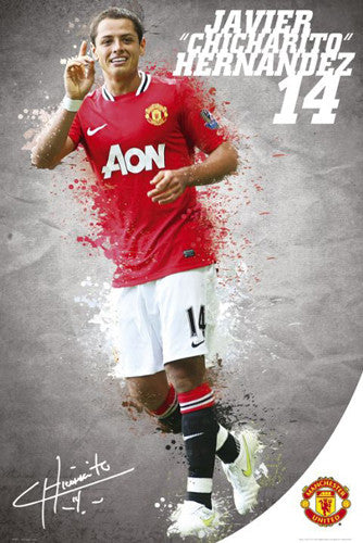 Javier Chicharito Hernandez "Signature Series" Manchester United Poster - GB Eye (UK)