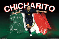 Javier Hernandez "Chicharito Bandera" Mexico Soccer Action Poster - Costacos 2013