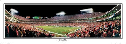 Kansas City Chiefs Arrowhead Stadium Vintage Football Art Print