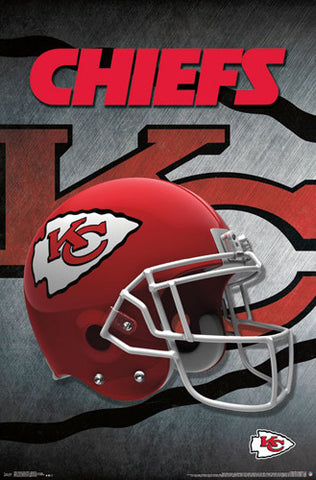 Kansas City Chiefs Official NFL Football Team Helmet Logo Poster - Trends International